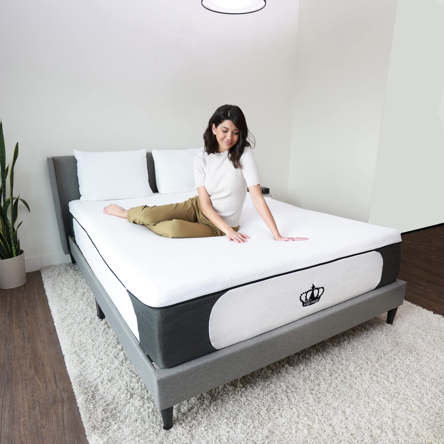 Dynastymattress Queen Mattress 14.5    Inch Coolbreeze Plush Medium-Soft Gel Memory Foam Mattress Bed, Queen Size 60X80 (Usa Mad